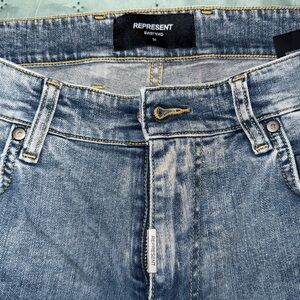 Represent Slim Straight Men's Jeans in Light Blue Denim